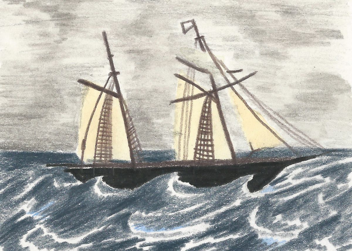 Illustration of a Falmouth Packet Service Ship
