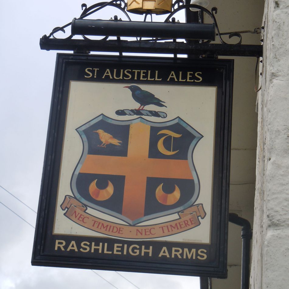 Photograph of the Rashleigh Arms Sign