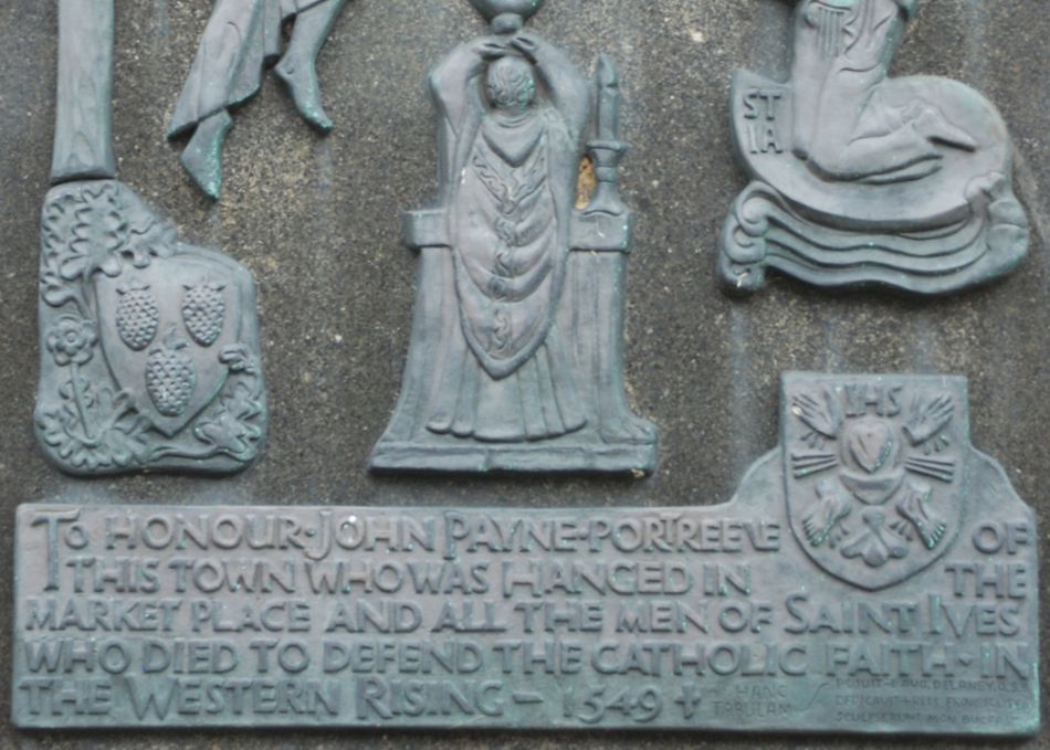Prayer Book Conflict memorial plaque in St Ives