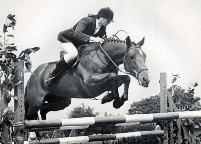 Show jumping at Camborne Show in the 1980s