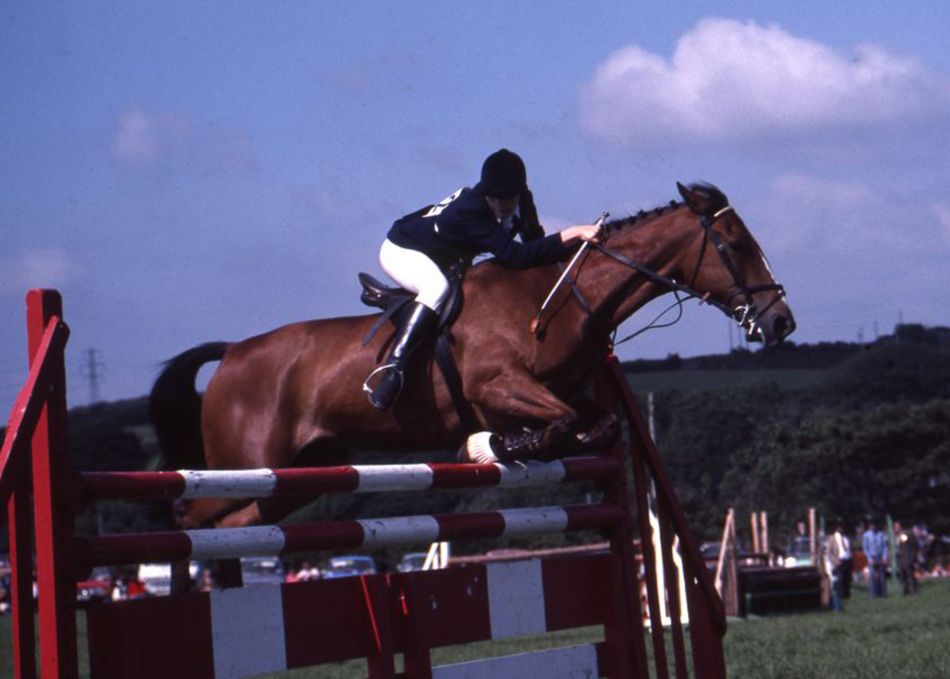 Show jumping at Stithies Show in the 1980s
