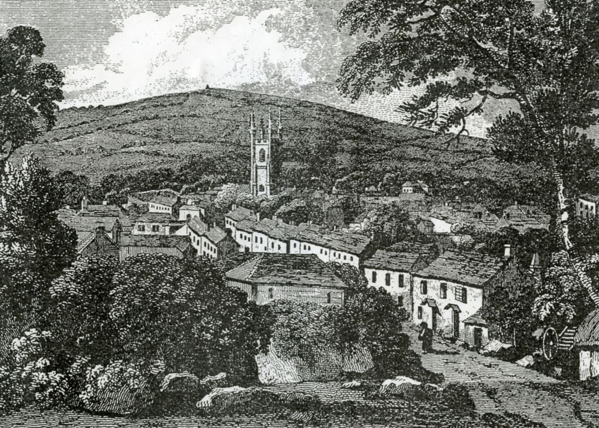 Illustration from the 1700s of St Austell