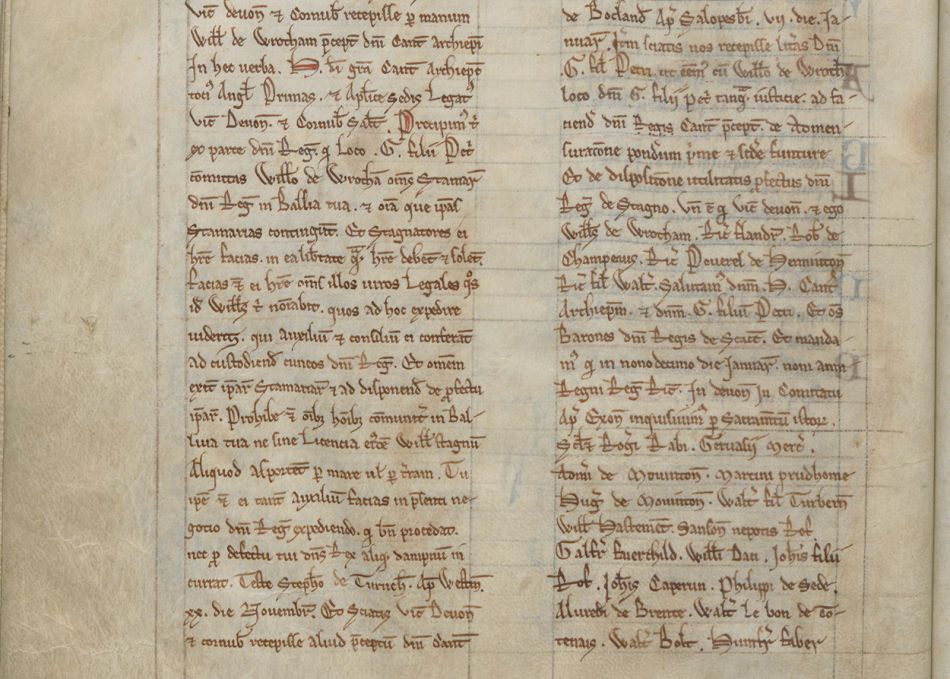 A scan of a letter written by William de Wrotham.