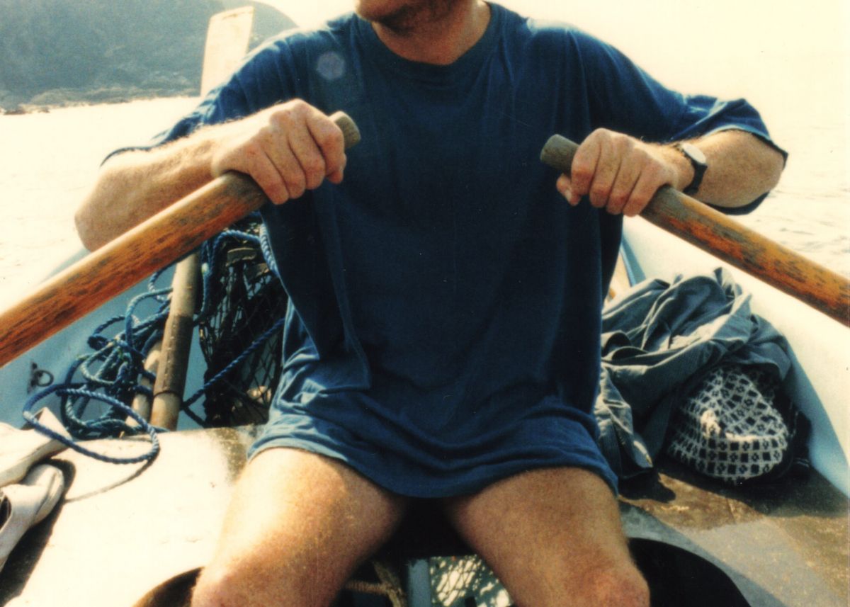 Nick Darke rowing in 1998