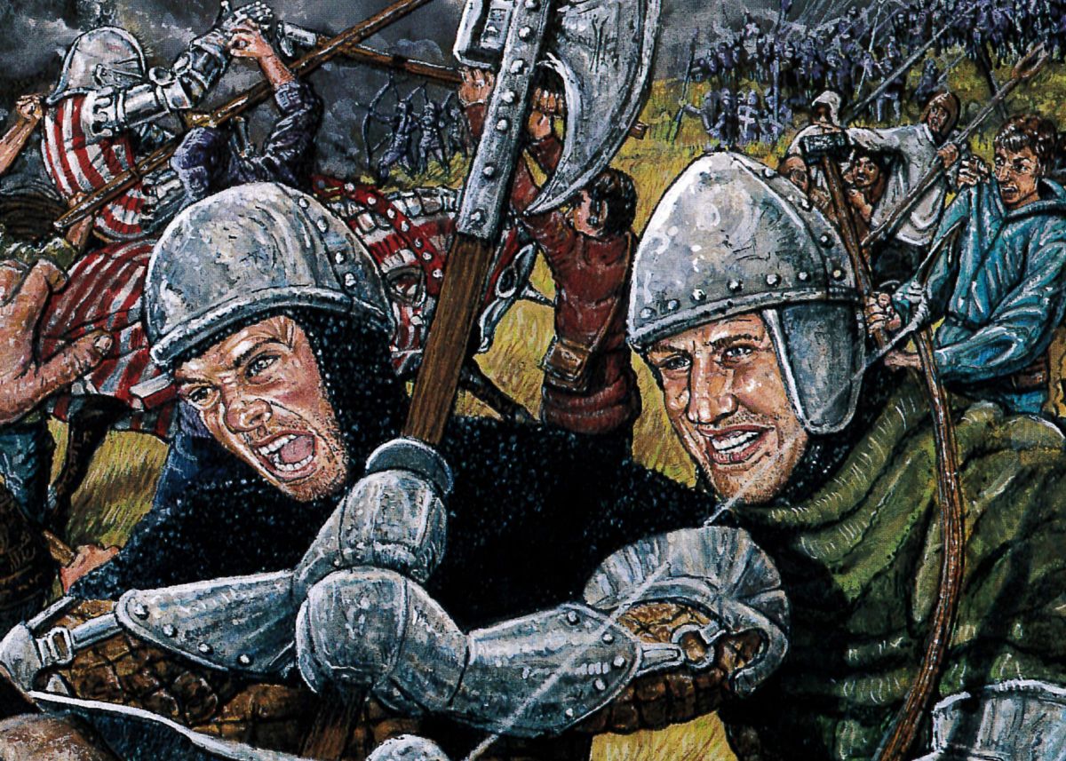 Illustration of soldiers in the Battle of Blackheath
