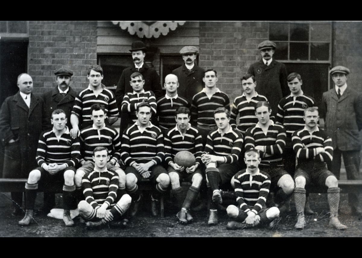 The 1908 Cornwall Rugby Union County Team at Gloucester
