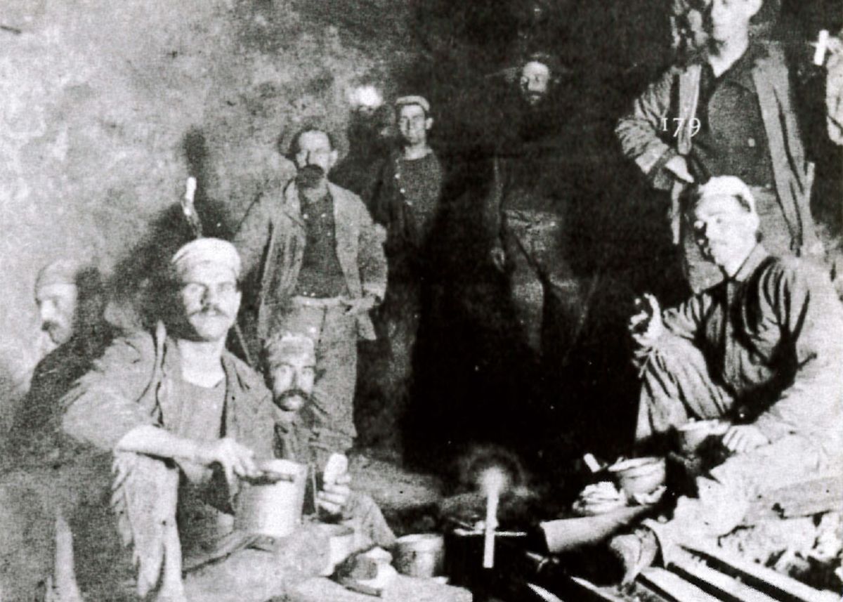 Photograph of Cornish Miners at the New Almaden Mine in California, United States