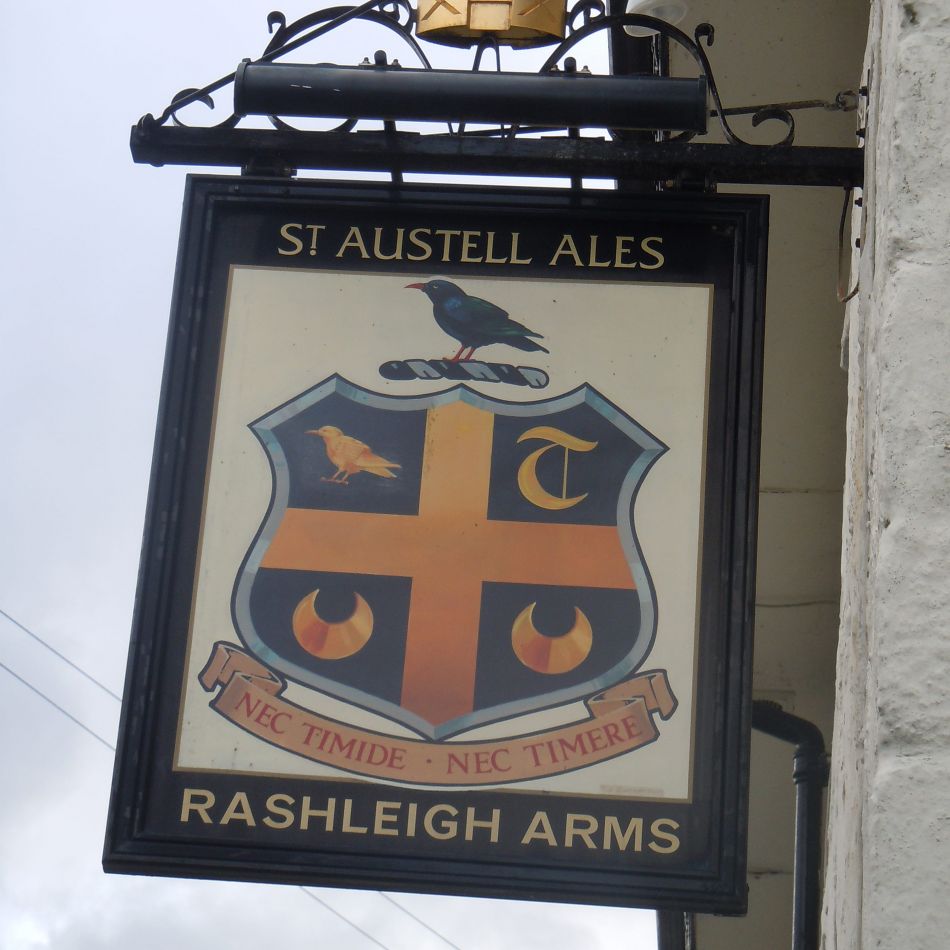 Photograph of the Rashleigh Arms Sign