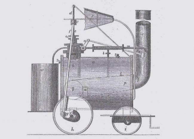 Diagram of Richard Trevithick's Puffin' Devil